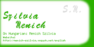 szilvia menich business card